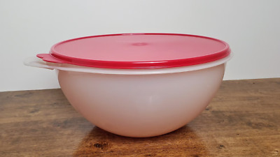 Tupperware 32 cup Thatsa Mixing Bowl Ergonomic Handle w/ Watermelon ...