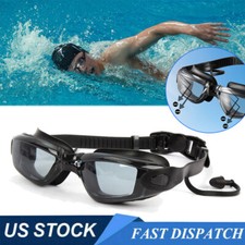 Swimming Goggles Men Women Waterproof Anti-Fog UV Protection Glasses  Ear Plug