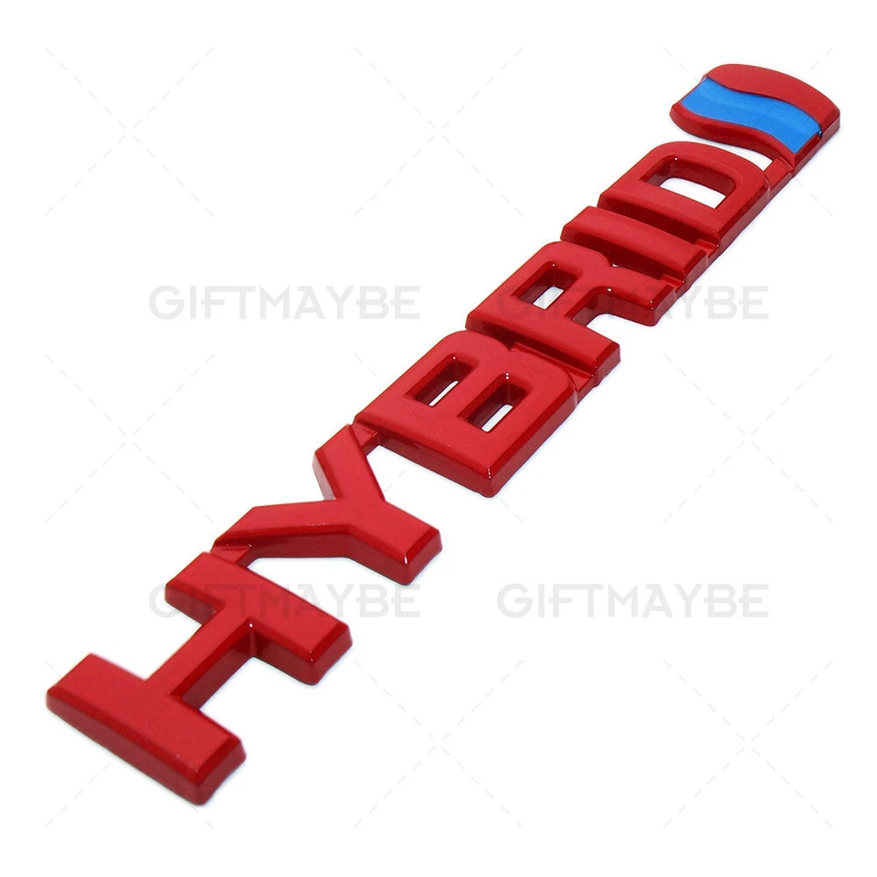 Aleación 3D HÍBRIDA Carrocería Logo Insignia Guardabarros Tapa Maletero Emblema para Toyota Honda Rojo Foto 3 de 4