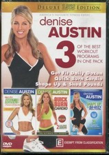 Denise Austin Get Fit Daily Dozen Shape Up Shed Pounds Quick Burn Cardio DVD NEW