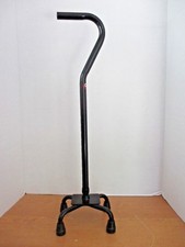 CAREX Adustable Black QUAD CANE