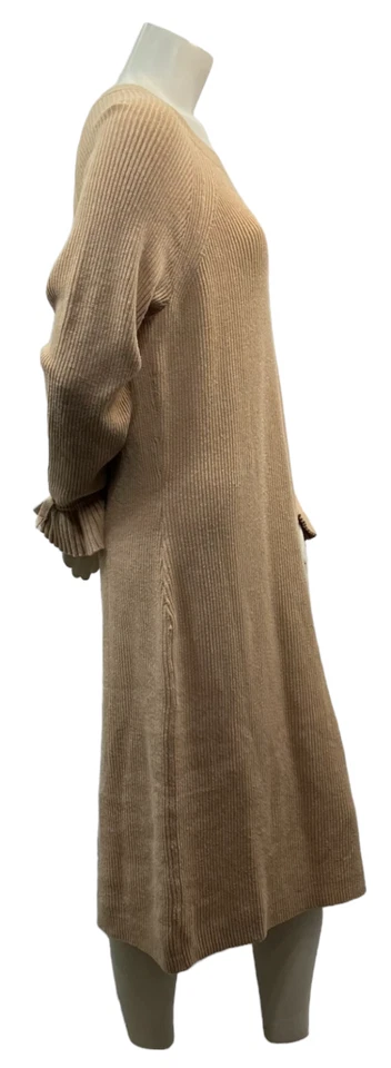 Nuevo vestido suéter Charter Club para mujer talla XL tostado manga larga tejido acanalado Foto 4 de 4