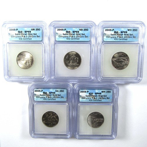 2005 Satin Finish U.S Uncirculated Mint Set SP 69 ICG SKU:CPC6628 - Picture 5 of 7