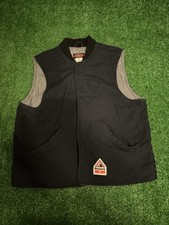 Bulwark FR Flame-Resistant Workwear Men's Insulated Vest Snap Button MEDIUM-RG