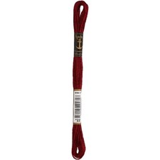 Anchor Torsade 8m, rouge foncé, coton, couleur 22, 6 fils