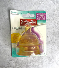 New Vtg 2005 Playtex Naturalatch Drop-Ins Silicone Nipples Fast Flo 3-6 mo