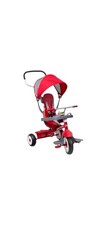 Radio Flyer Red 3-Wheel Push Tricycle w/ Parent Handle, Canopy, Cup Holder Tray
