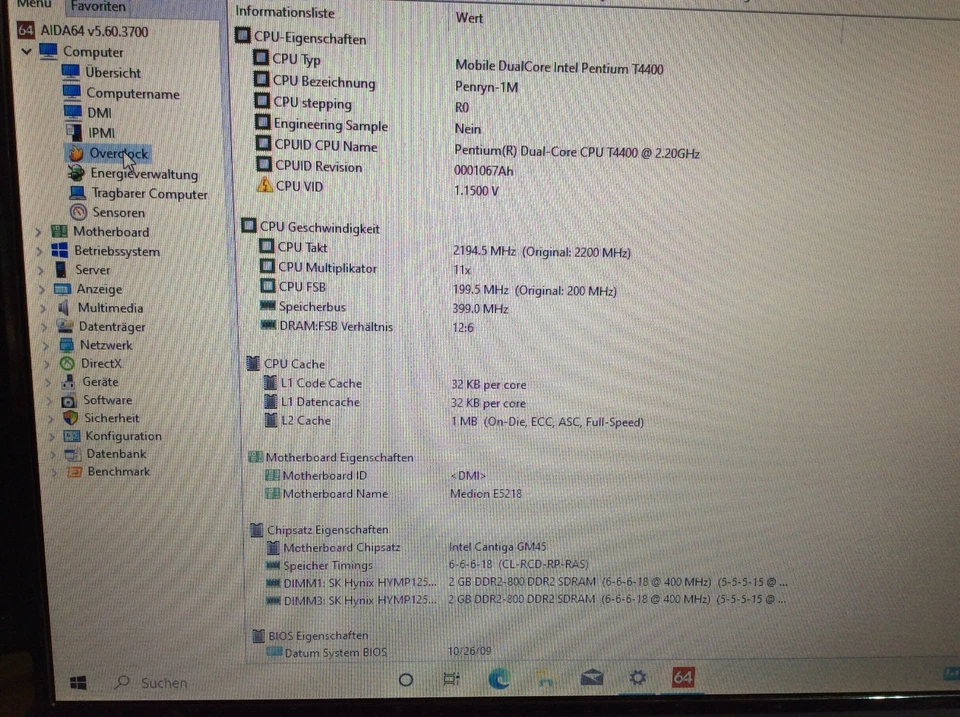 Medion Akoya E5218 (MD 98120) – Pentium T4400 / 4 GB DDR2 / 500 GB HDD / 15,6" - Bild 4 von 4