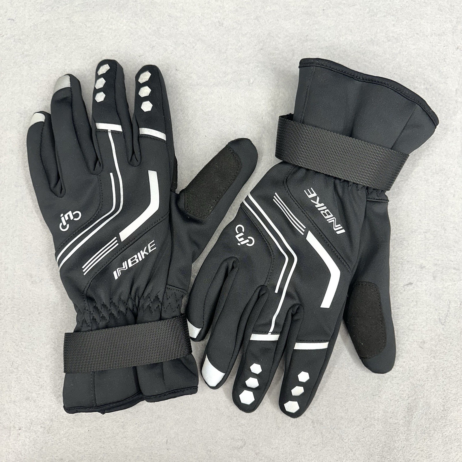 INBIKE Men L Cycling Gloves Winter Windproof Thermal Gel Padded MTB Bike Mitts