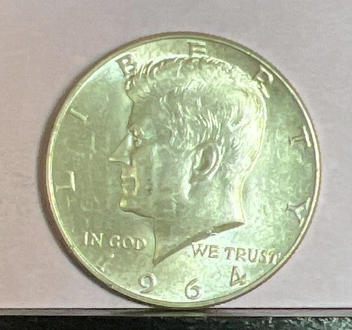 1964 Philadelphia mint silver Kennedy Half dollar AU