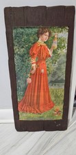 VINTAGE Anheuser Busch Budweiser Girl 1907 Sign