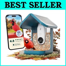 AI Bird Species Identification Feeder - Blue Solar