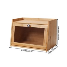 Small Kitchen Pantry Cabinet 2-Tier/ 3-Tier Bamboo Sideboard with Glass Doors