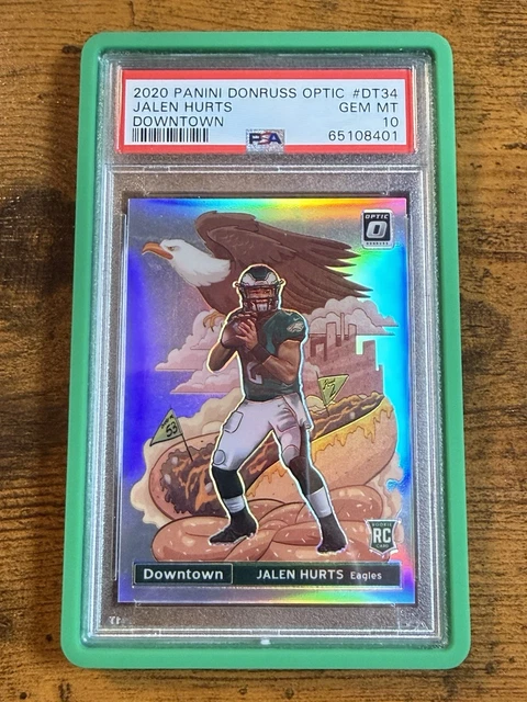 2020 Donruss Optic Jalen Hurts Downtown #DT-34 PSA 10 Rookie RC Green Guard
