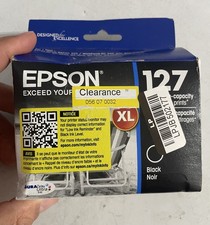 Genuine Epson 127XL Black Ink Cartridge Exp. 2022-2023 Open Box