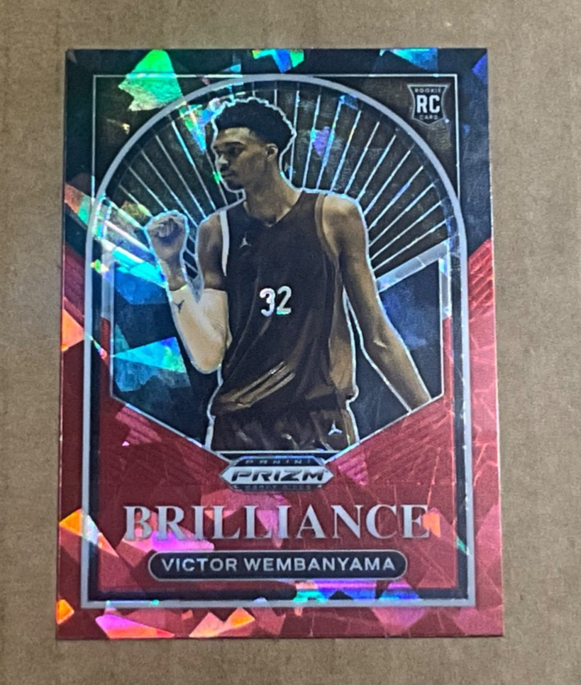 2023 Prizm Draft Picks Brilliance Red Ice Victor Wembanyama #1 Rookie RC