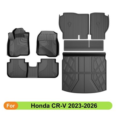 For Honda CRV 2023-2026 Car All Weather TPE Floor Mats&Cargo Liner&Backrest Mat