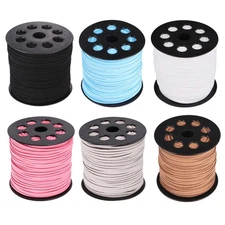 1 Roll 2.6 mm Faux Suede Cord White Rope for Jewelry Bracelets Necklace