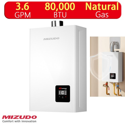 #ad MIZUDO Natural Gas Tankless Water Heater 80000 BTU 4.3 GPM Indoor Water Heater $198.00
