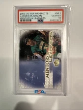 2003 UD Top Prospects LeBron James/Michael Jordan Mentors & Learners PSA 10