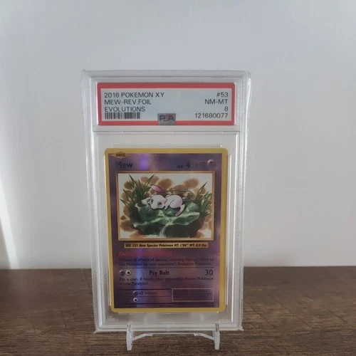 Mew 53/108 XY Evolutions Reverse Holo PSA 8 Near Mint - Mint