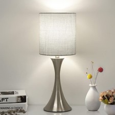 Best 3 Way Touch Control Table Lamp, Dimmable Bedside Desk Lamp with Metal Base
