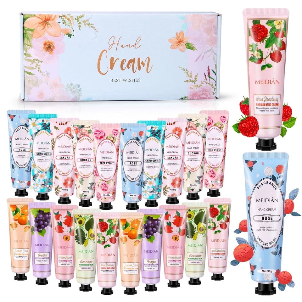 Handcreme Set, 20PCS Parfümierte Feuchtigkeitsspendend Handcreme Fußcreme, Ge... - Bild 3 von 4