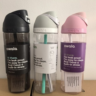 #ad Owala Fruit Cup Tritan Water Tumbler 25oz Leak Proof Straw Cup 3 Color Options $29.99
