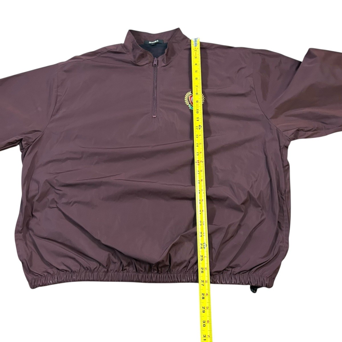 Yeezy Season 5 Size L Windbreaker Jacket 1/4 Zip Maroon Red