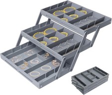 Foldable Collapsible Desk 3 Tier Drawer Organiser Tray Multi Level Make Up Offic