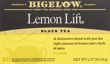 Bigelow Lemon Lift Tea 3 Pack 20 Count Gluten Free Refreshing Antioxidants