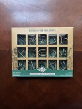 True Genius Ancient Metal Puzzles - 15 Metal Brain Teaser Mechanical Puzzle