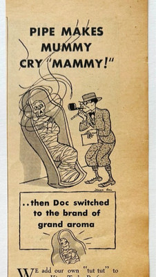 1937 Sir Walter Raleigh Pipe Tobacco Advertisement King Tut Mummy E90F2