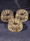 817.  3 Princess House Crystal Tea Light Holders, Highlights Psttern, New In Box — photo 2