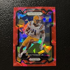 2024 Prizm Draft Picks Brian Thomas Jr RC Red Ice