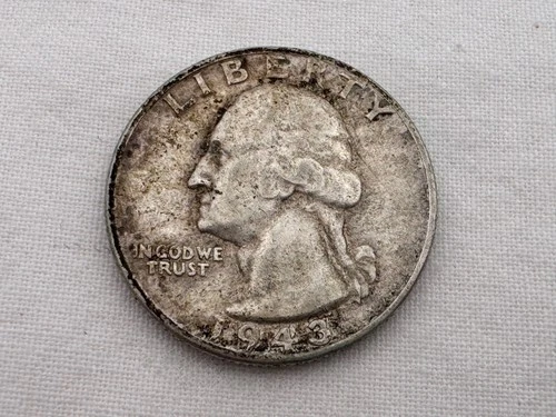 1943 P U.S. Washington Silver Quarter HT-27