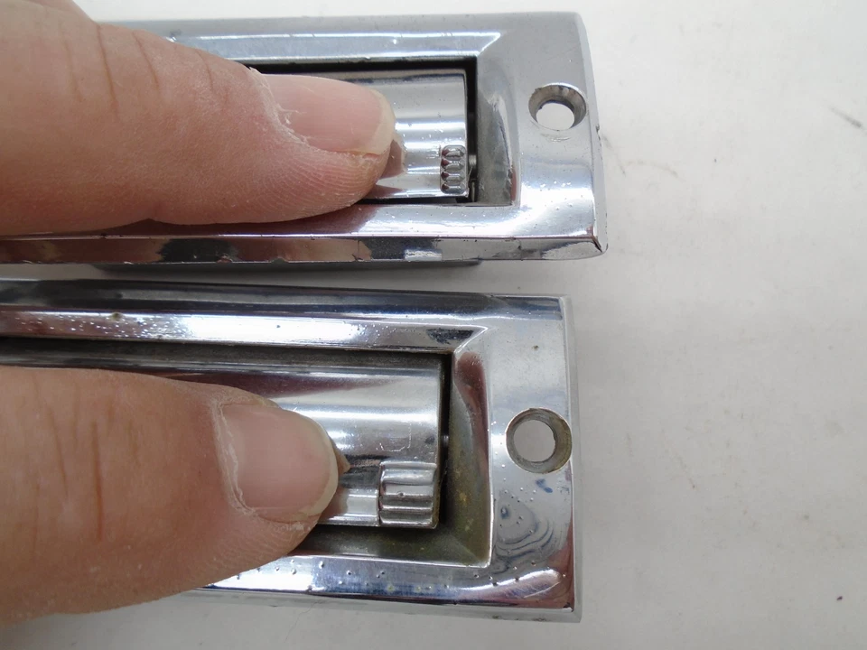 1957 Oldsmobile Upper Dash Trim AC Vents OEM 570329 (pitting) - Image 4 of 4