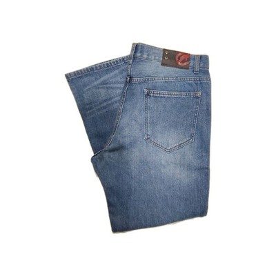 Ecko Unltd Jeans Men s 33x28 Relaxed Baggy Blue Denim Embroidered Y2K Vintage