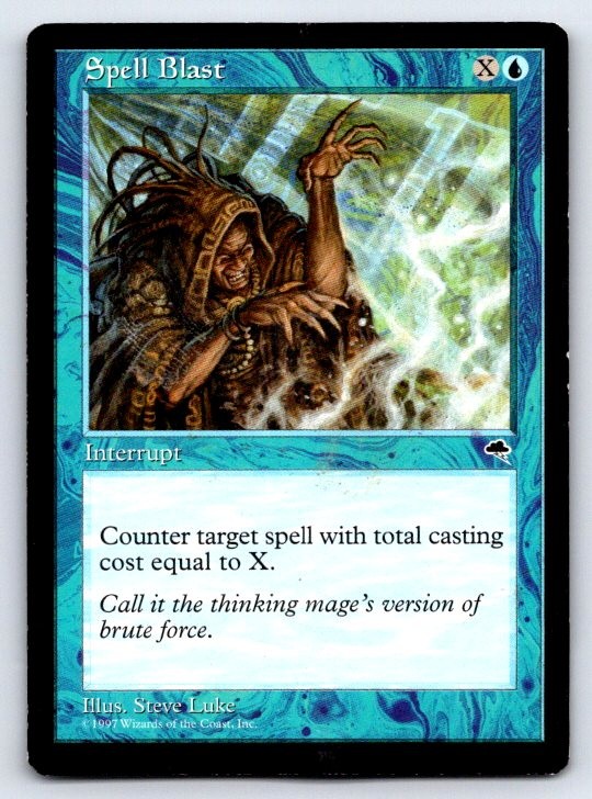 Spell Blast 89 Common Tempest Magic: The Gathering Lightly Played