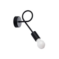 Wandlampe Schwarz E27 Wohnzimmer KüChe Bad H:19 Cm Wandleuchte Schlafzimmer