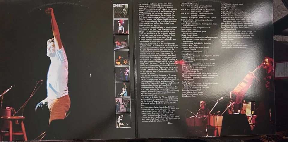 Harry Chapin 3 Lp Lot Heads And Tales Greatest Stories Live Portrait Gallery- NM - Image 4 of 4