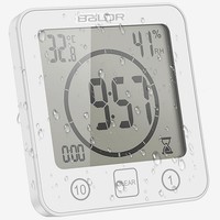 Badezimmeruhr Mit Saugnapf Temperatur-Feuchtigkeitsanzeige Wanduhr Dusche