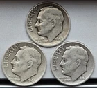 Three 1948-D Silver Roosevelt Dimes