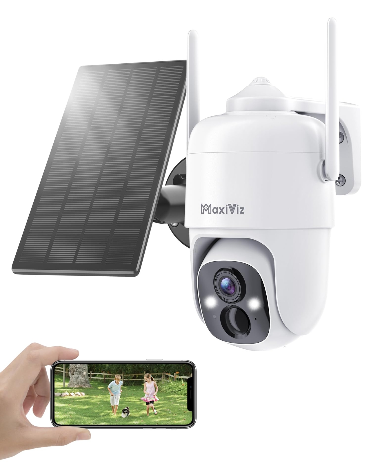 Wireless Solar-Powered 360° Outdoor Security Camera for Home Monitoring