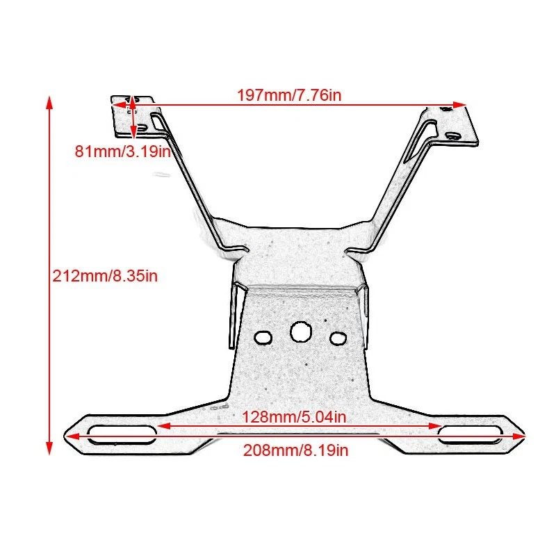 Soporte de placa de licencia de motocicleta para Suzuki GSXR1000/R 2017-2024 Foto 3 de 4