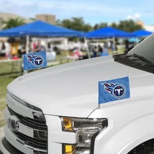 Fanmats 61887 Tennessee Titans Ambassador Car Flags 2 Pack Mini Auto Flags 4"X6"