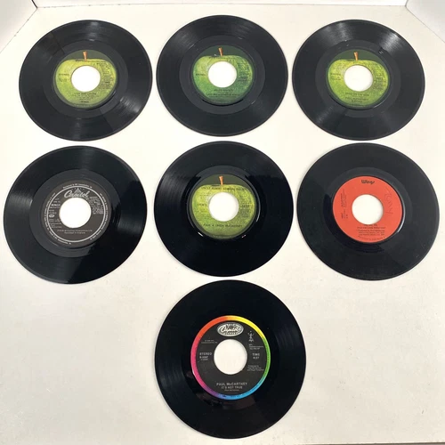 Paul McCartney Wings 45 Lot of 7 Vintage Vinyl Apple Capitol Records 7” Beatles