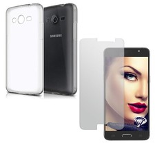 PROTECTOR PANTALLA CRISTAL TEMPLADO PARA SAMSUNG GALAXY CORE 2 + FUNDA TPU TRANSPARENTE