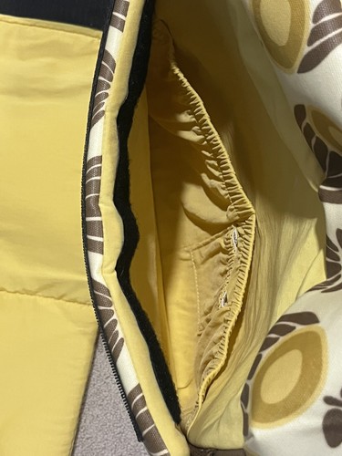 Petunia Pickle Bottom Backpack-Diaper Bag Yellow-Brown Floral Pattern - Picture 6 of 18