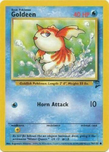 Goldeen 76/130 Base Set 2 Common Light Play LP Pokemon DNA GAMES